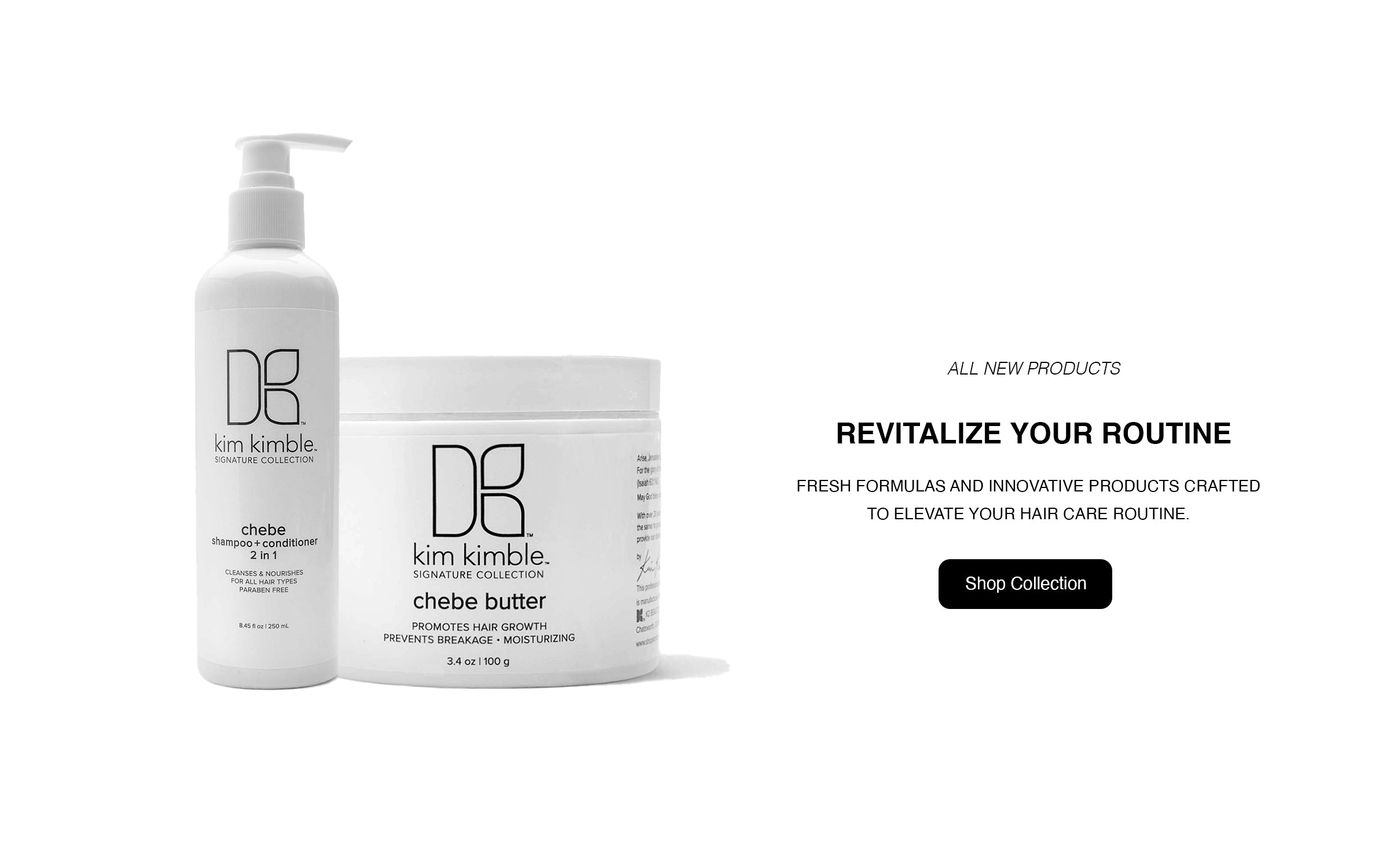 Kim Kimble Chebe Butter and Shampoo promoting hair growth and moisture