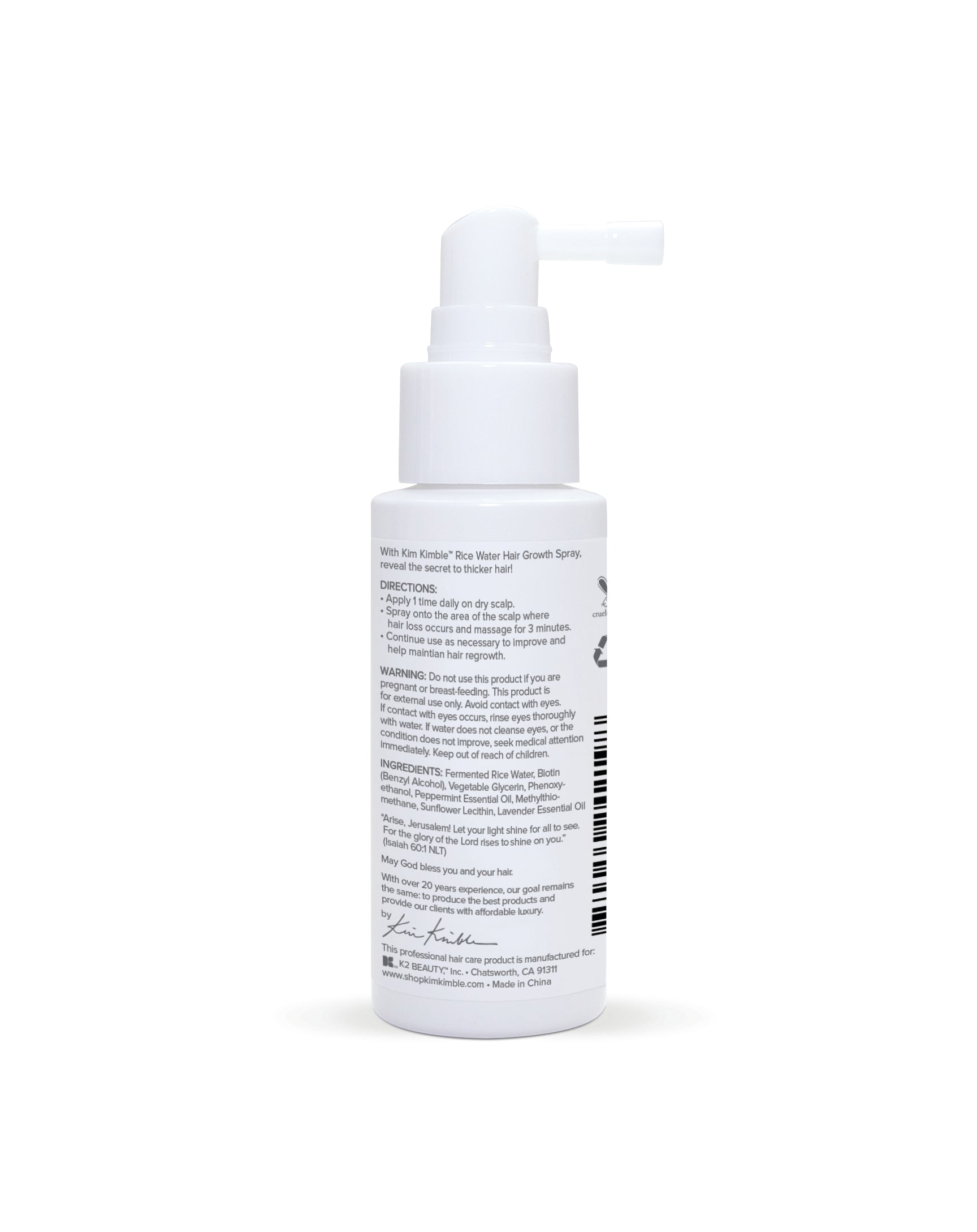 Rice Water Hair Growth Spray (Daytime Use)