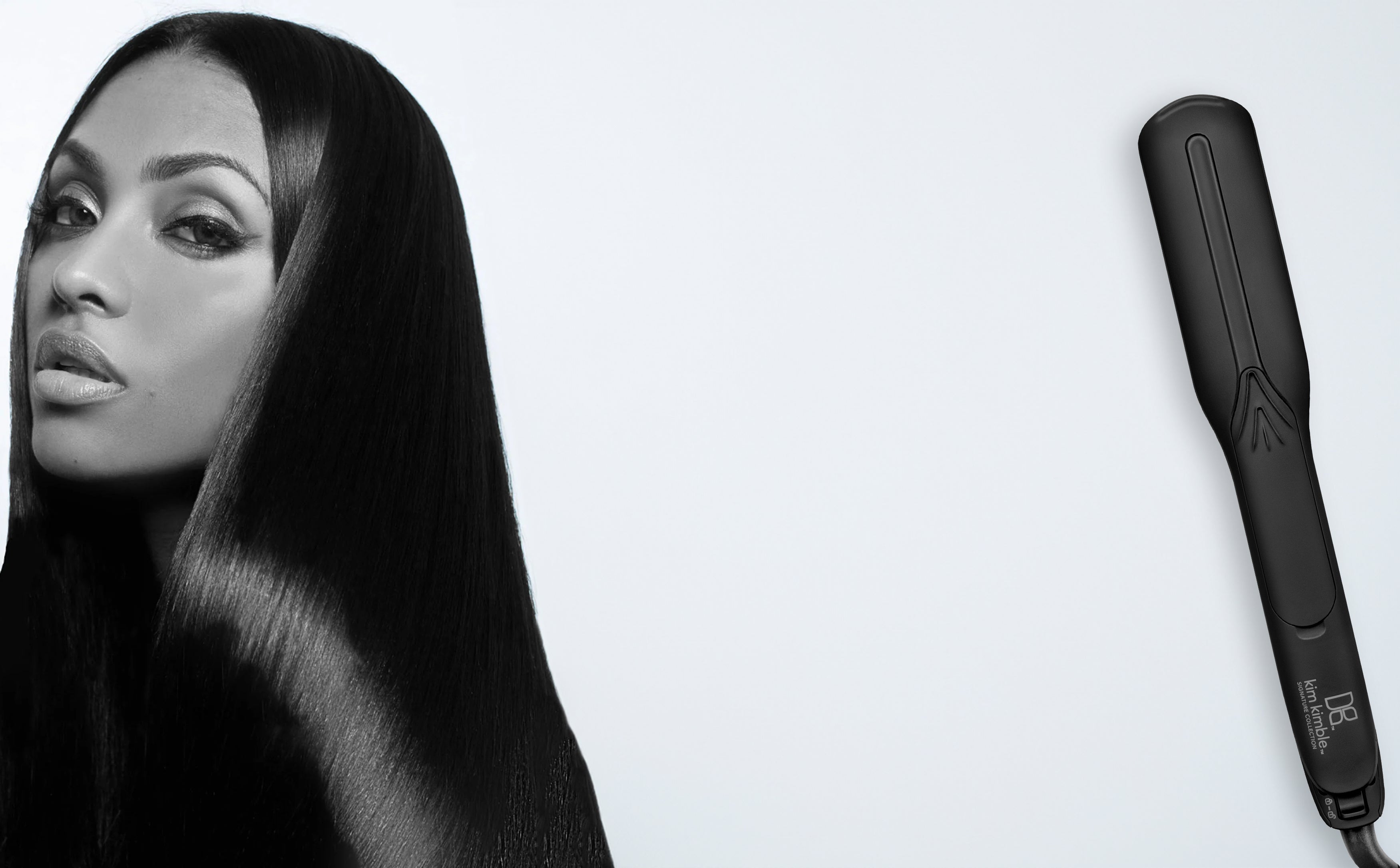 Kim Kimble professional infrared flat iron for sleek straight hair